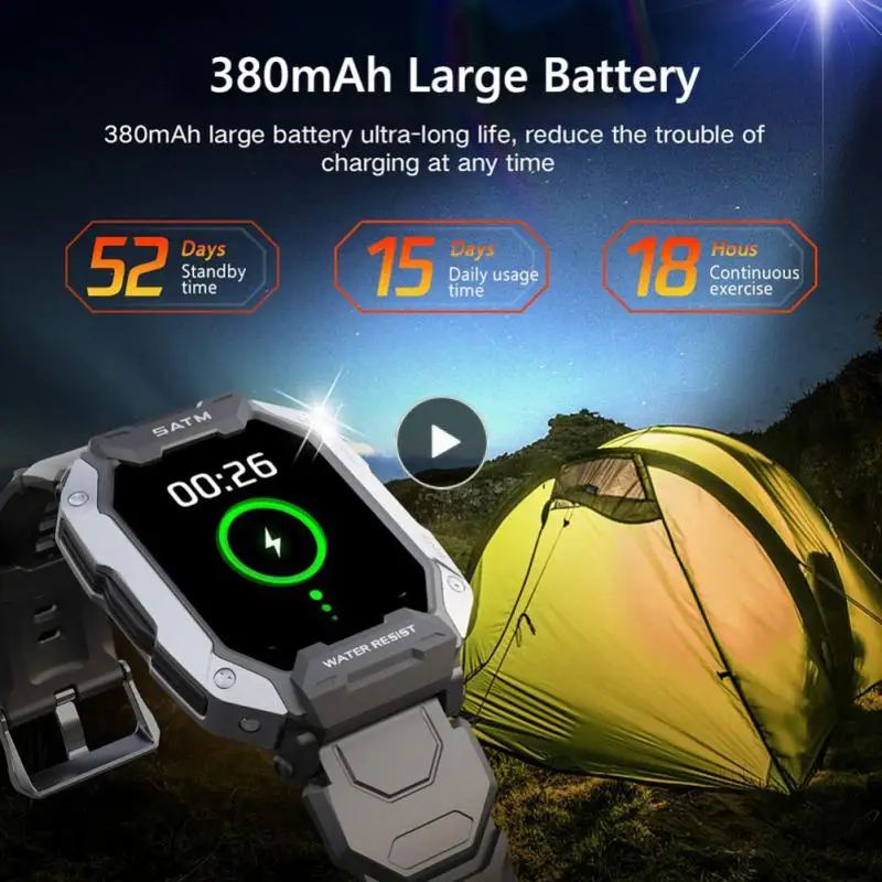 

24h Health Monitor Smart Watch Waterproof Smart Bracelet 1.71inch Smartwatch Portable Tracker For Iphone Android Phone Men