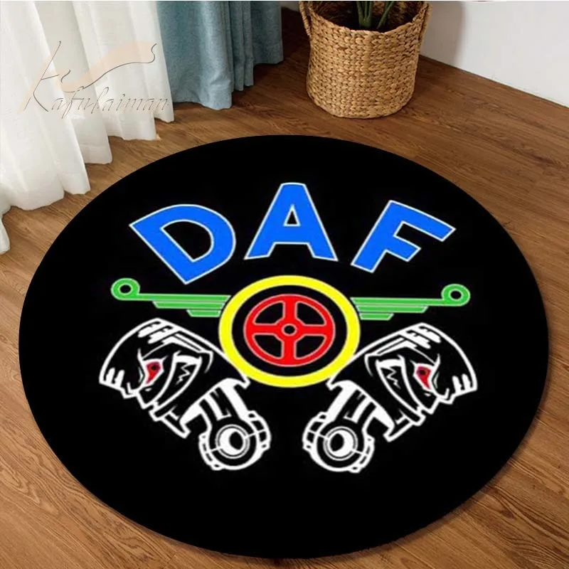 

Круглый ковер DAF для гостиной, коврик Chiar, большой коврик, детали для грузовиков, подстилка для ванной, круглый ковер, подарок, украшение для д...