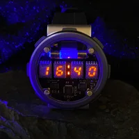 Прикольные наручные стильные часы на газоразрядных индикаторах, сделаны по мотивам игры «Метро 2033»