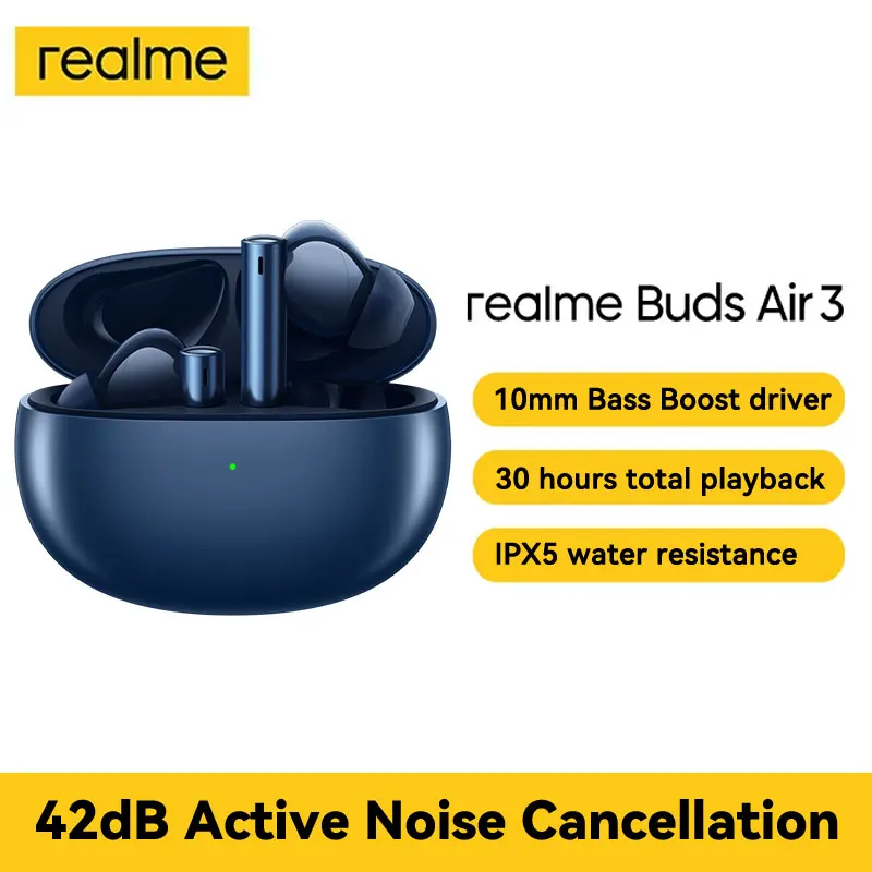 

Наушники realme Buds Air 3, Bluetooth 5,2, 42 дБ, водостойкие