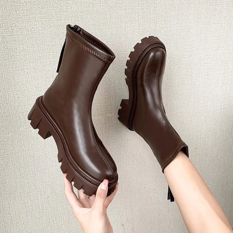 

Женские Водонепроницаемые резиновые сапоги до колена, черные высокие сапоги на платформе, Осень-зима 2022