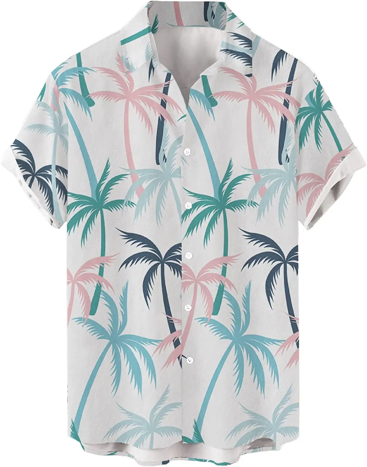 

Men's Short Sleeve Button Down Bowling Shirts Hawaiian Casual Printed Beach Shirt Summer Regular Fit Top