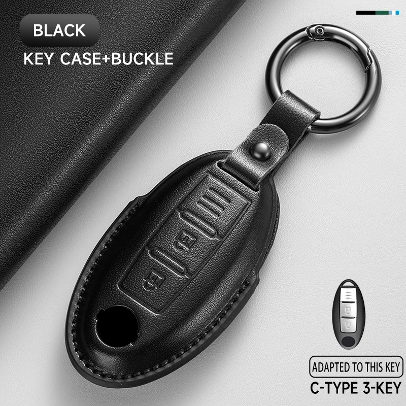 

Кожаный чехол для автомобильного ключа, защитный чехол, брелок для Nissan X-Trail T33 Qashqai J12 Altima Teana Maxima Quest Patrol Murano