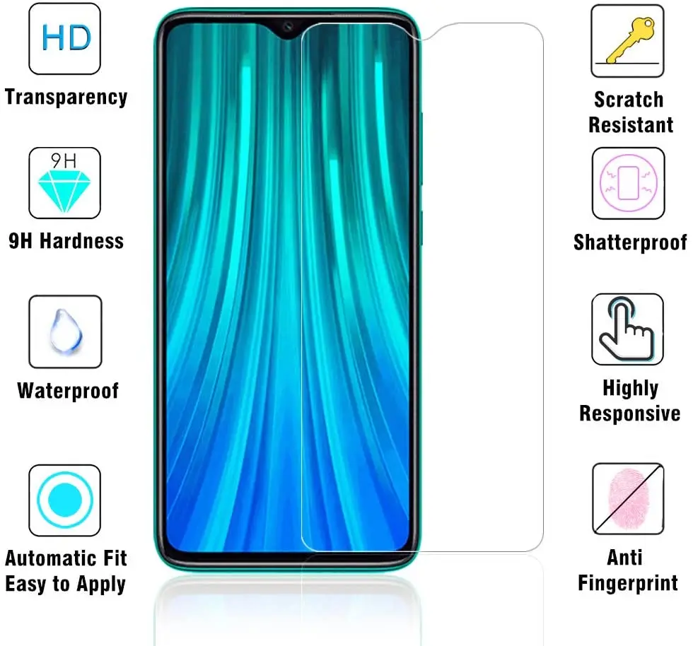 

11D Full Tempered Glass For Xiaomi Redmi 8 8A 9 9A 9C 9T Screen Protector Redmi Note 8 Pro Max 8T Protective Glass Film