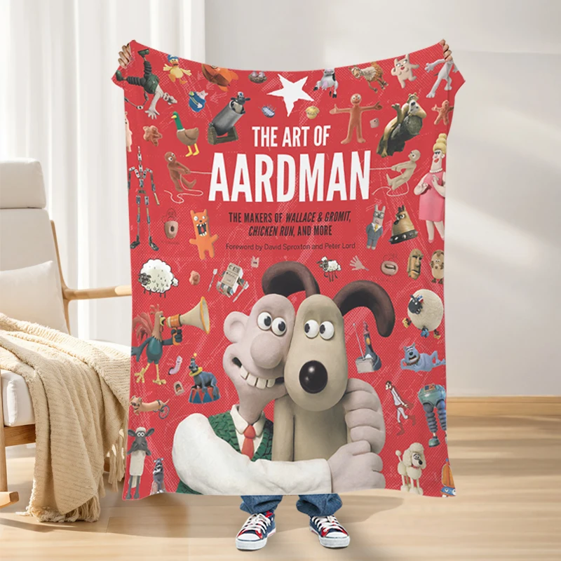 Фланелевые теплые зимние одеяла G-Wallaces G-Gromits флисовые пушистые мягкие для