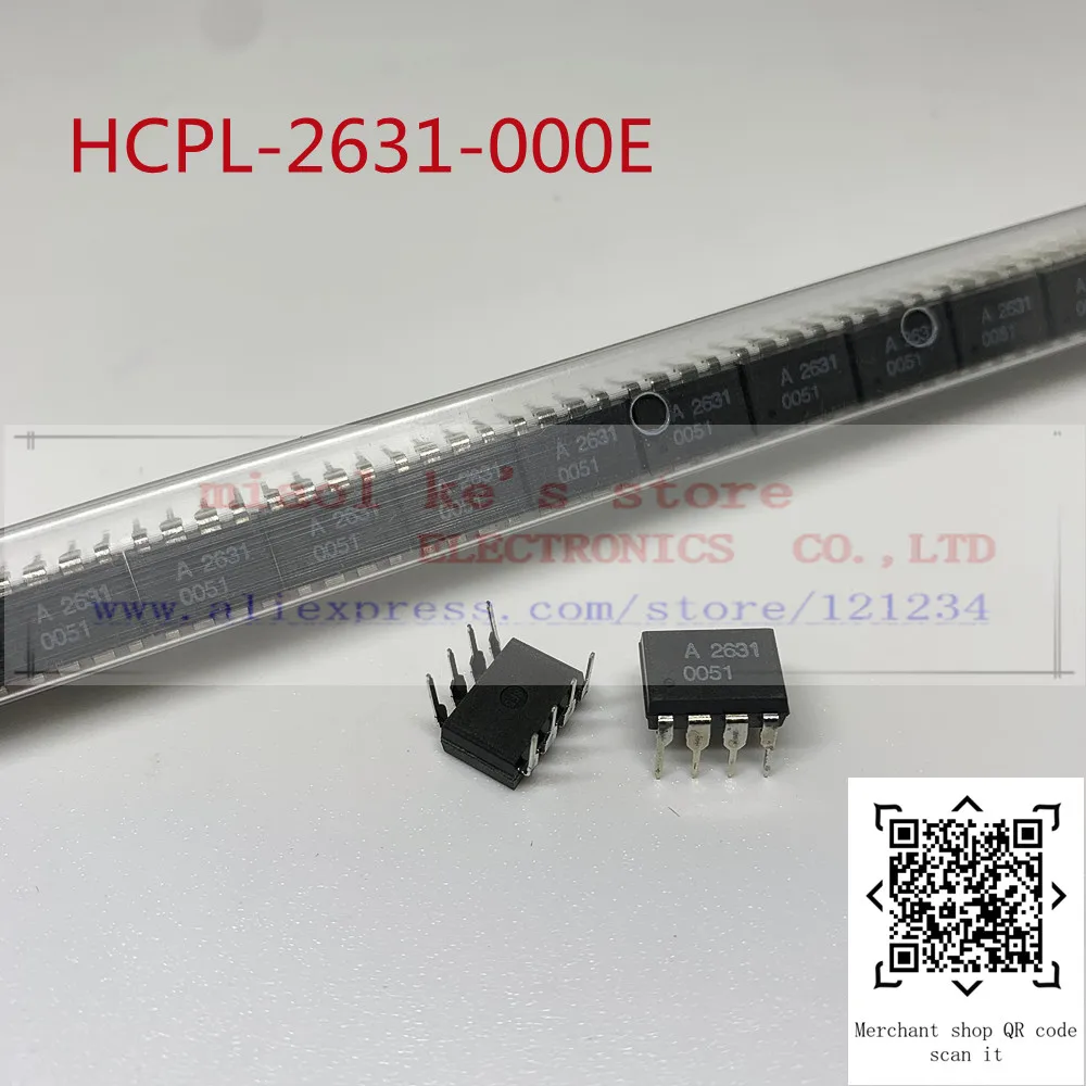 

[10pcs]100%New Original: HCPL-2631-000E HCPL-2631 HP2631 A2631 A 2631 - OPTOISO 3.75KV 2CH OPEN COL 8DIP