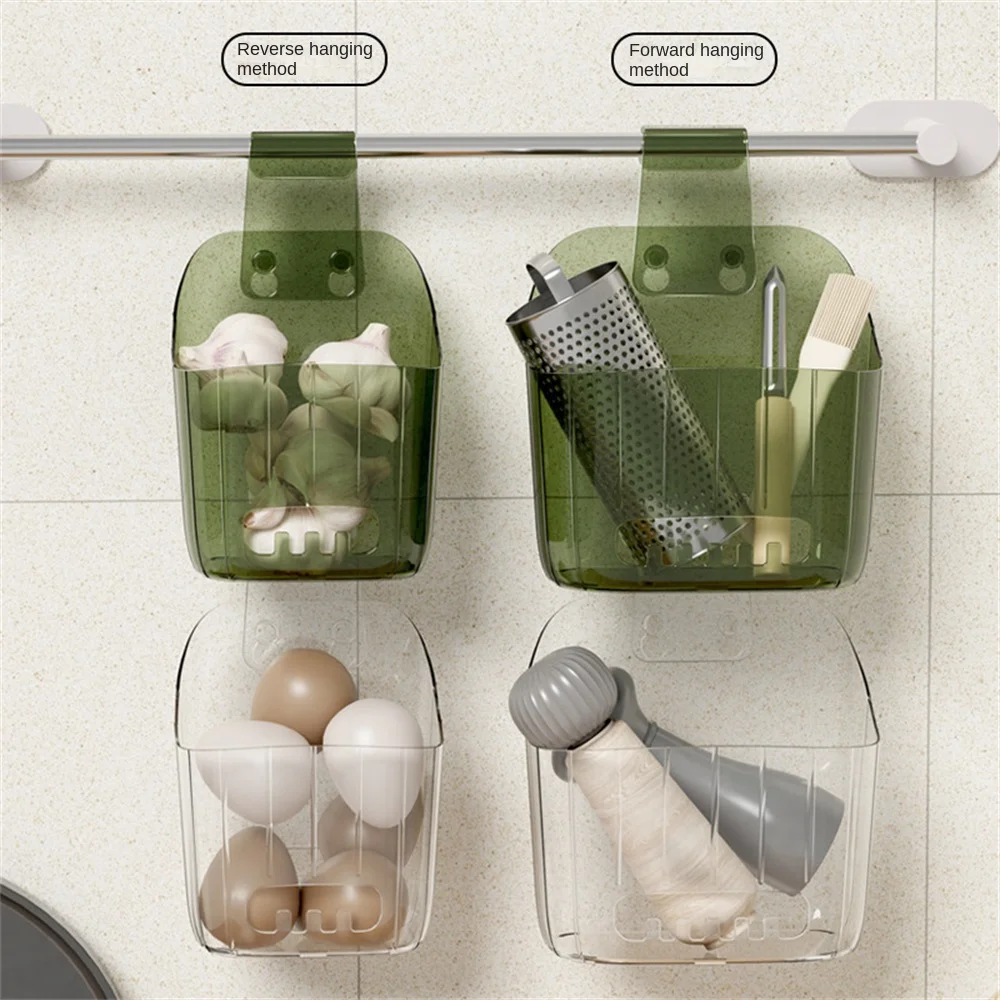

Two-way Storage Basket Storage Organizer Multi-layer Stacked Hanging Basket Wall Mounted Hanging Vegetable Basket Storage Tools