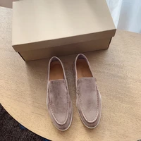 women spring 2022 new flat designer casual shoes ladies round toe suede loafers summer fashion walking brand runway comfort shoe
