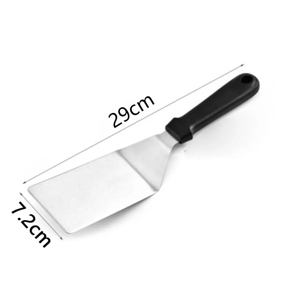 

Barbecue Shovel Tool Stainless Steel Spatula Fried Wood Handle DIY Grill Scraper Pancake Home Pizza Flipper New