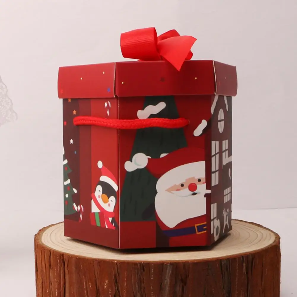 Festive Christmas Packaging Supplies 2 Sets Of Portable Rope Gift Boxes For Cookies Candy Apples For Holiday