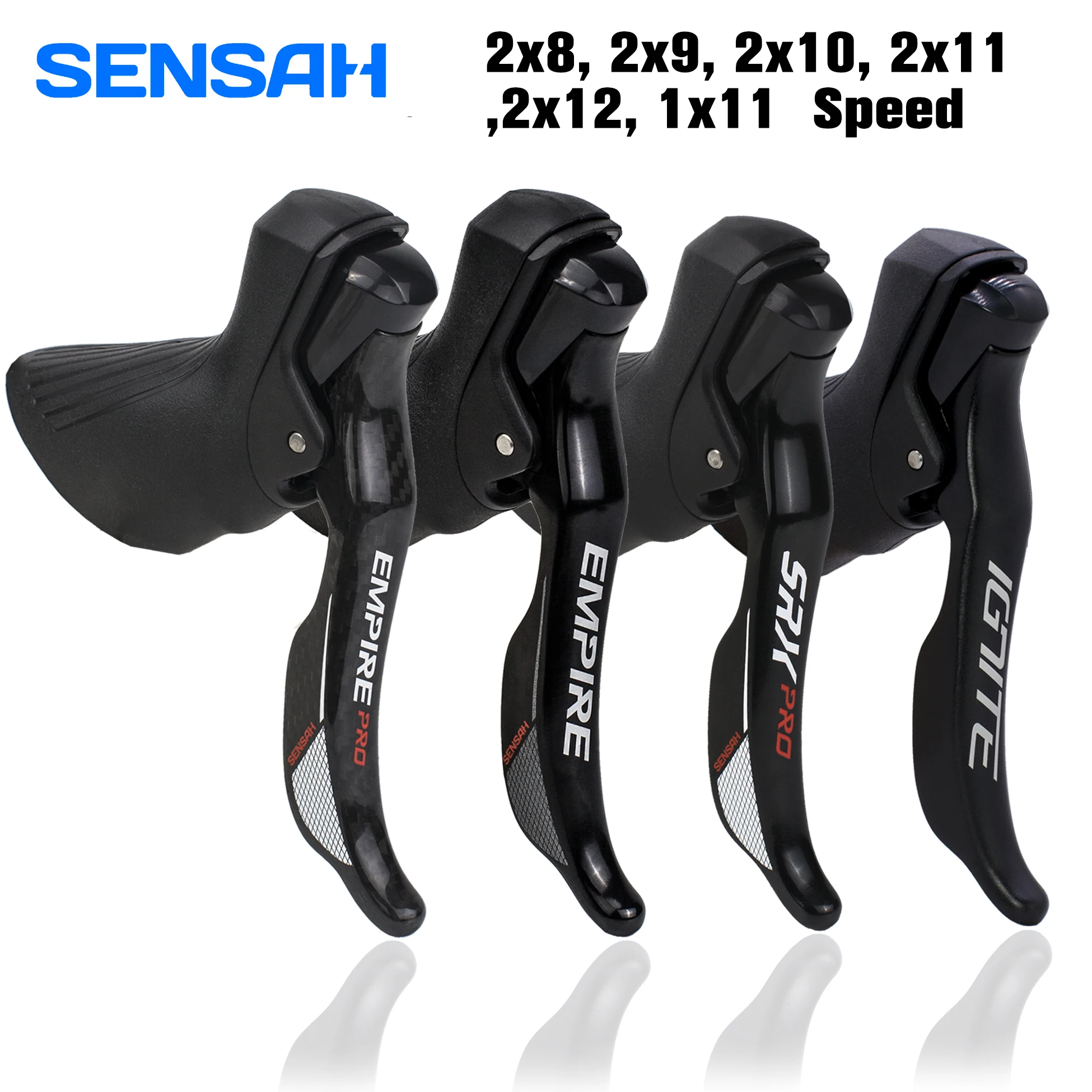 

SENSAH Road Bicycle Brake Shift Lever Carbon Shifters 2x8 /2x9 / 2x10 / 2x11 / 2x12 Speed 11V BIKE For IGNITE PHI EMPIRE SRX PRO