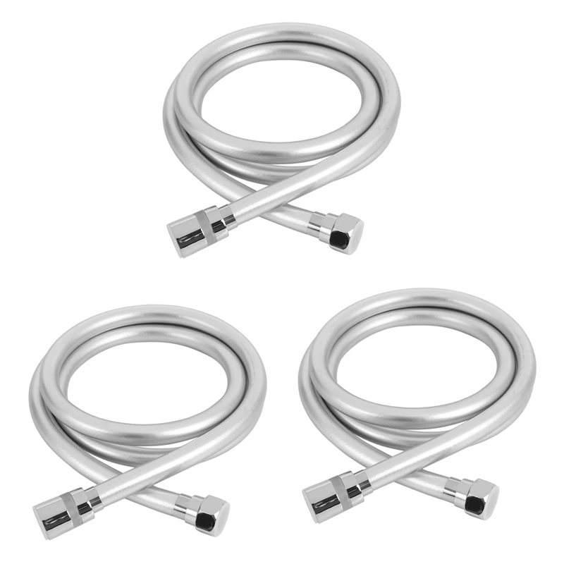 

3X PVC High Pressure Thickening Anti-Winding Smooth Shower Hose For Bath Handheld Shower Head Flexible Shower Hose-1.5M
