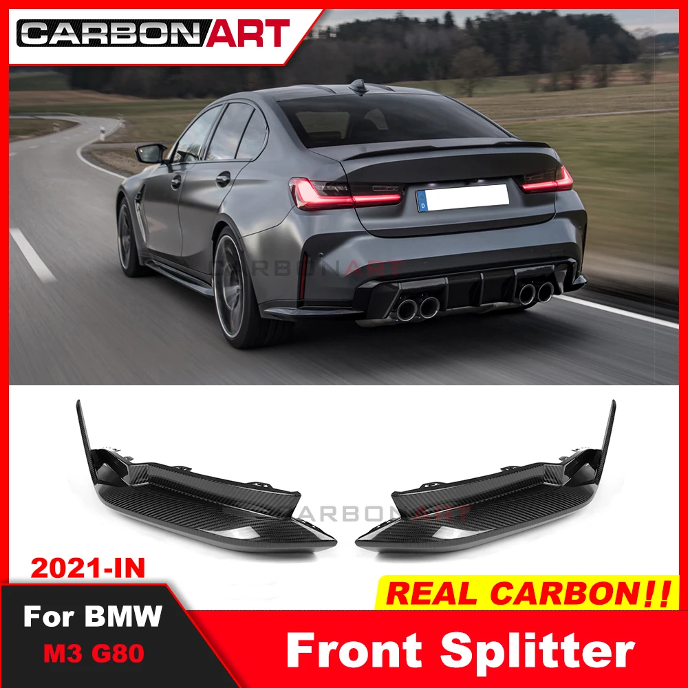 

100% real Glossy Carbon fiber Rear bumper angle Car Accessories For-bmw M3 G80 2021-IN MP Style Carbon Fiber Rear bumper angle