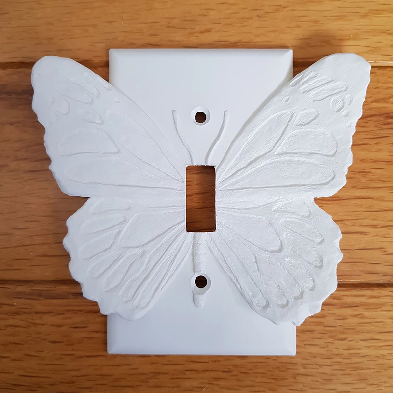 3D крышка переключателя-бабочки для одинарного тумблера декор в виде бабочки
