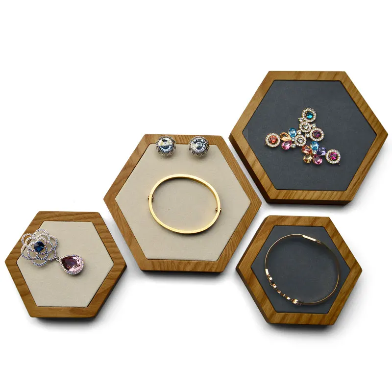 Oirlv Solid Wood Jewelry Display Stand Props For Ring Necklace Pendant Bracelet Display Earring Stand Props Jewelry Display Rack