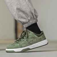 suede leather mens sneakers lace up casual men sneaker outdoor man sport shoes handmade korean style leisure footwear for men