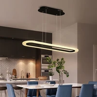 modern minimalist led pendant lights black white dimmable for kitchen table dining room chandelier home decor lusters luminaires
