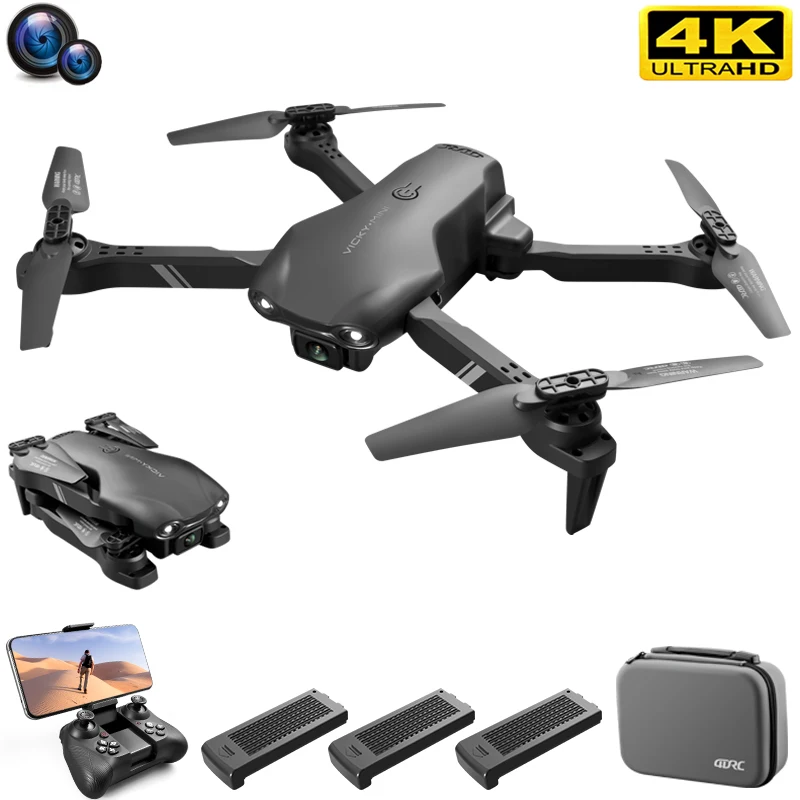 4drc 2021 novo mini zangão com grande angular hd 4k 1080p câmera dupla wifi fpv rc dobrável quadcopter dron presente brinquedos