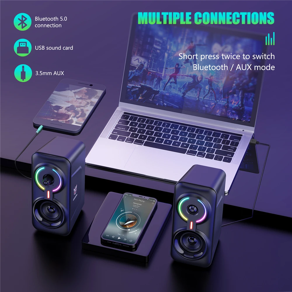 

Беспроводные/Проводные Bluetooth-колонки с разъемом 3,5 мм