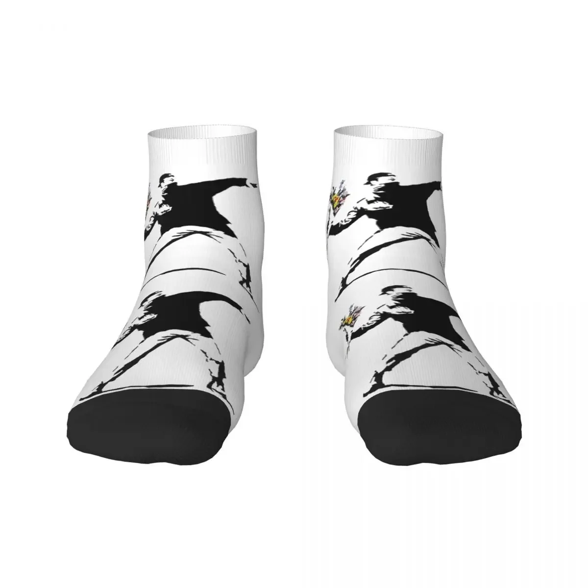 Женский трафарет-бомбер Rage Flower модные носки унисекс с 3D-принтом Бэнкси уличные