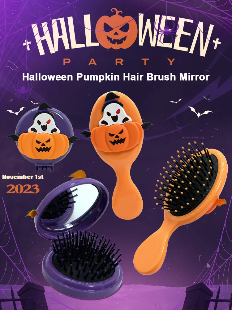 Портативная мини-щетка для волос на Хэллоуин антистатическая расческа