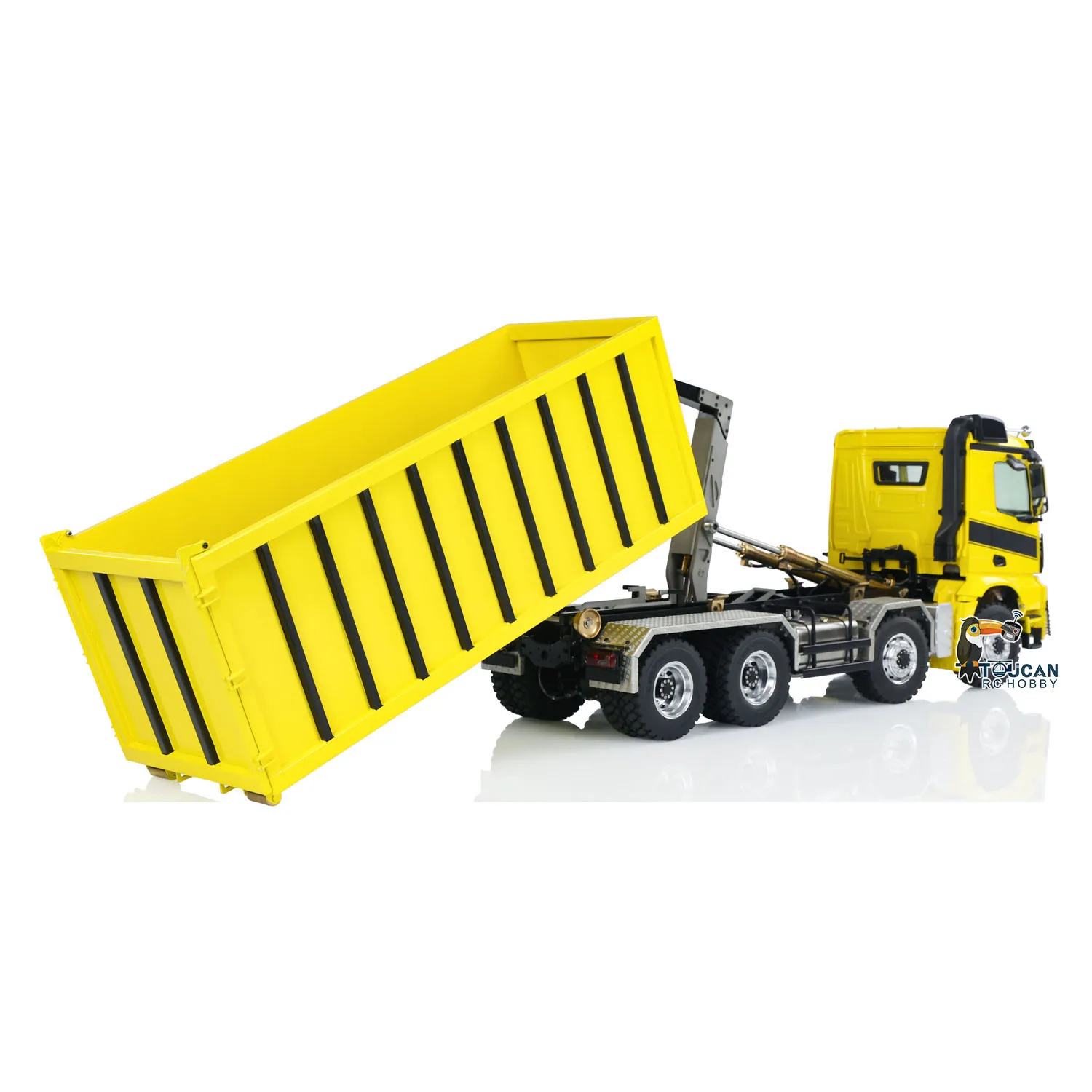 НОВЫЙ LESU 1/14 Гидравлический RC Самосвал 3363 Металлический роликовый самосвал 8x8