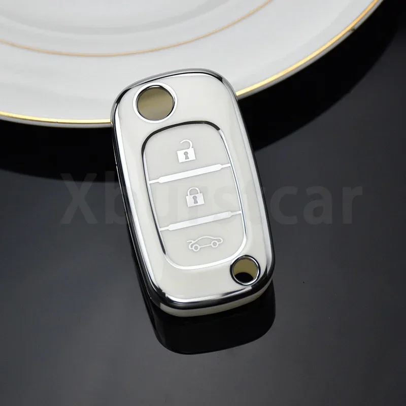 

Для Renault Fluence Clio Megane для Mercedes для LADA Vesta Granta XRay Kalina Priora Sedan Sport 3-кнопочный чехол для ключей из ТПУ