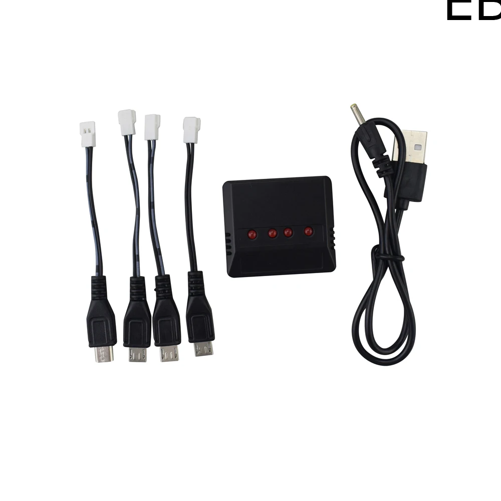 3,7 в литий-полимерный аккумулятор от 1 до 4 USB, балансирующее зарядное устройство, Конвертируемые кабели для HS330 X5S X5SC S5C X708 SS40 H42 SS40 FQ36 T32 T5 RC Quadcopter