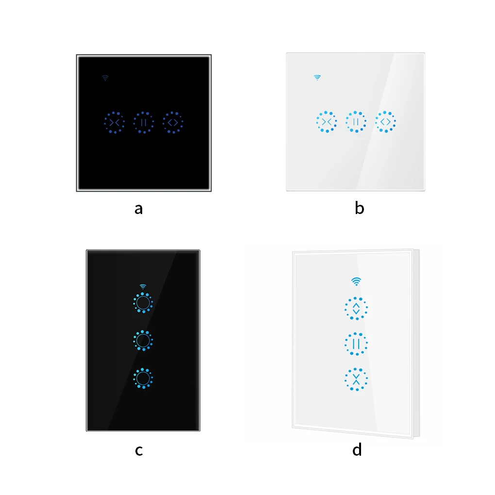 

Smart Curtain Switch WiFi Voice Curtain Roller Remote Control Electric Shutter Motor Touch Control Black US AU