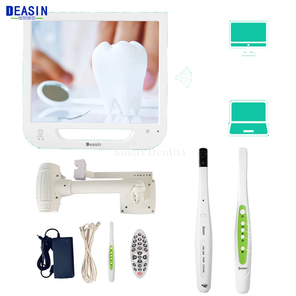 

Good Quality 5.0mega pixels HD WIFI dental intra-oral camera with LCD display all in one machine with monitor holder 8G USB disk