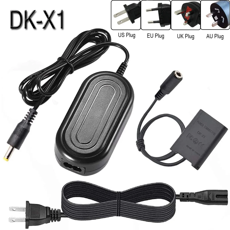 

DK-X1 DC Coupler AC-LS5 AC Power Adpater NP-BX1 Dummy Battery for Sony Cybershot DSC RX1 RX1R RX100 II III VI Digital Cameras
