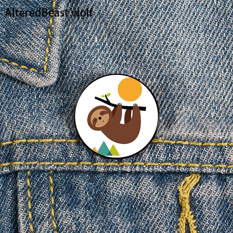 

Keep Calm And Live Slow Pin Custom Funny Brooches Shirt Lapel Bag Cute Badge Cartoon Cute Jewelry Gift for Lover Girl Friends