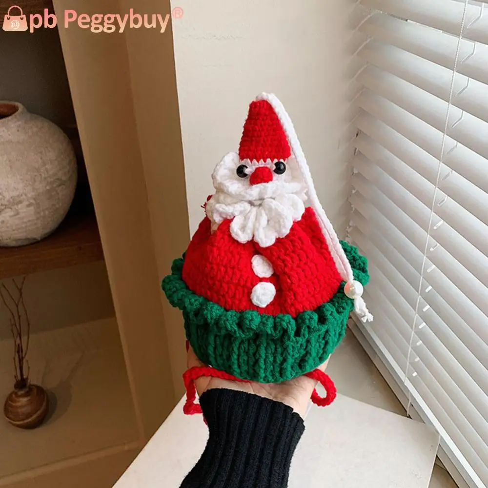 Женская вязаная сумка через плечо милый кошелек-клатч модный кошелек