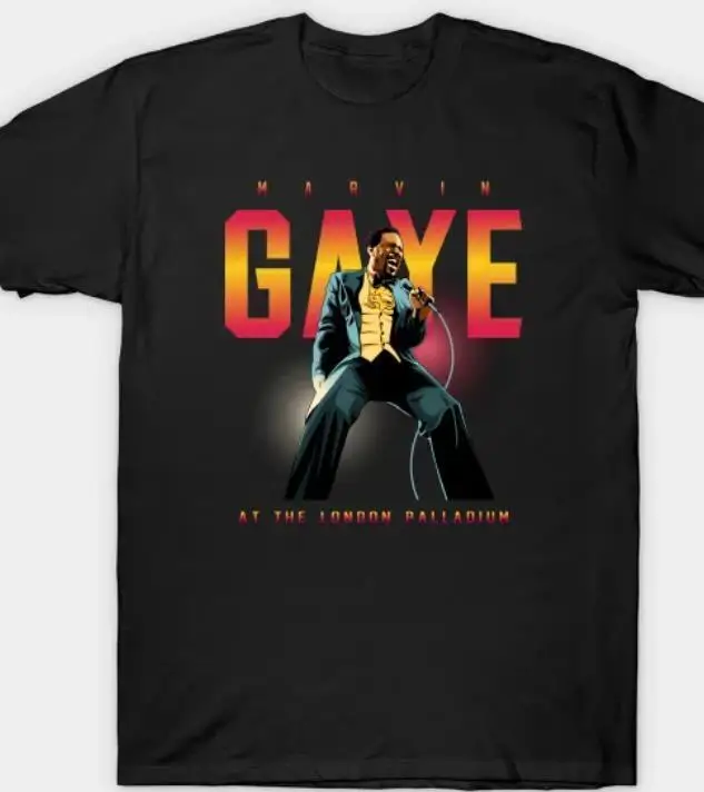 Футболка Marvin Gaye хлопковая рубашка универсального размера Подарок Папе