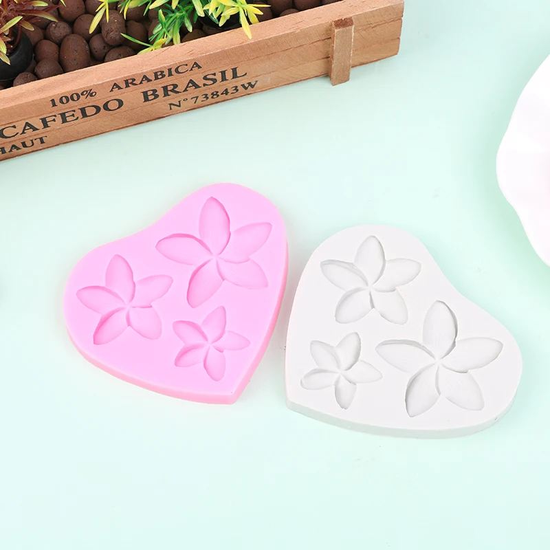 

Sugarcraft Plumeria Flower Silicone Mold Fondant Mould Cake Decorating Tools Chocolate Gumpaste Candy Clay Moulds