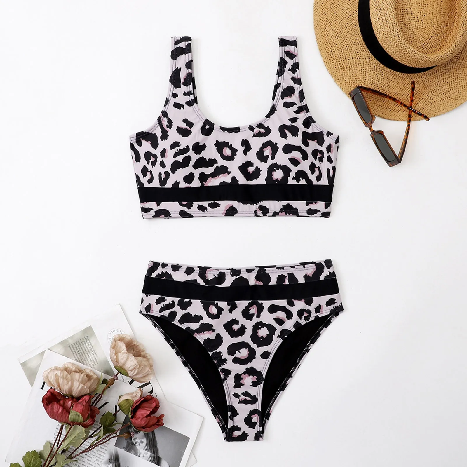 

Annoying Shirt Boys Push-Up Falbala Women Bikini Bathing Swimsuit Set High Waisted Swimwear Two Piece with Sleeves