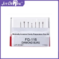 7 pcspack dental diamond bur minimally invasive cavity preparation kit fine bur with red storage box