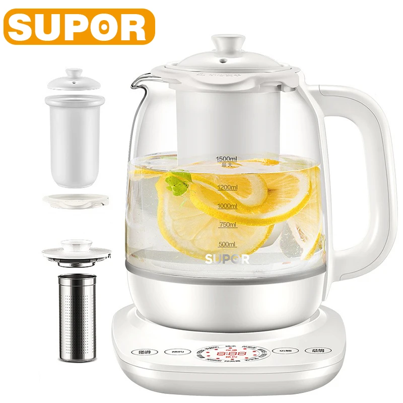 

Household Electric Kettle Automatic ceramics Health Preserving Pot Portable 1.5L Multi Cooker Tea Dessert Cooker 220V-240V