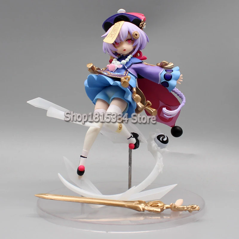 

Genshin Impact Qiqi Figure Two Dimensional Qiqi Action Figure Interchangeable Hand 19cm PVC Collectible Cute Model Toy Doll Gift