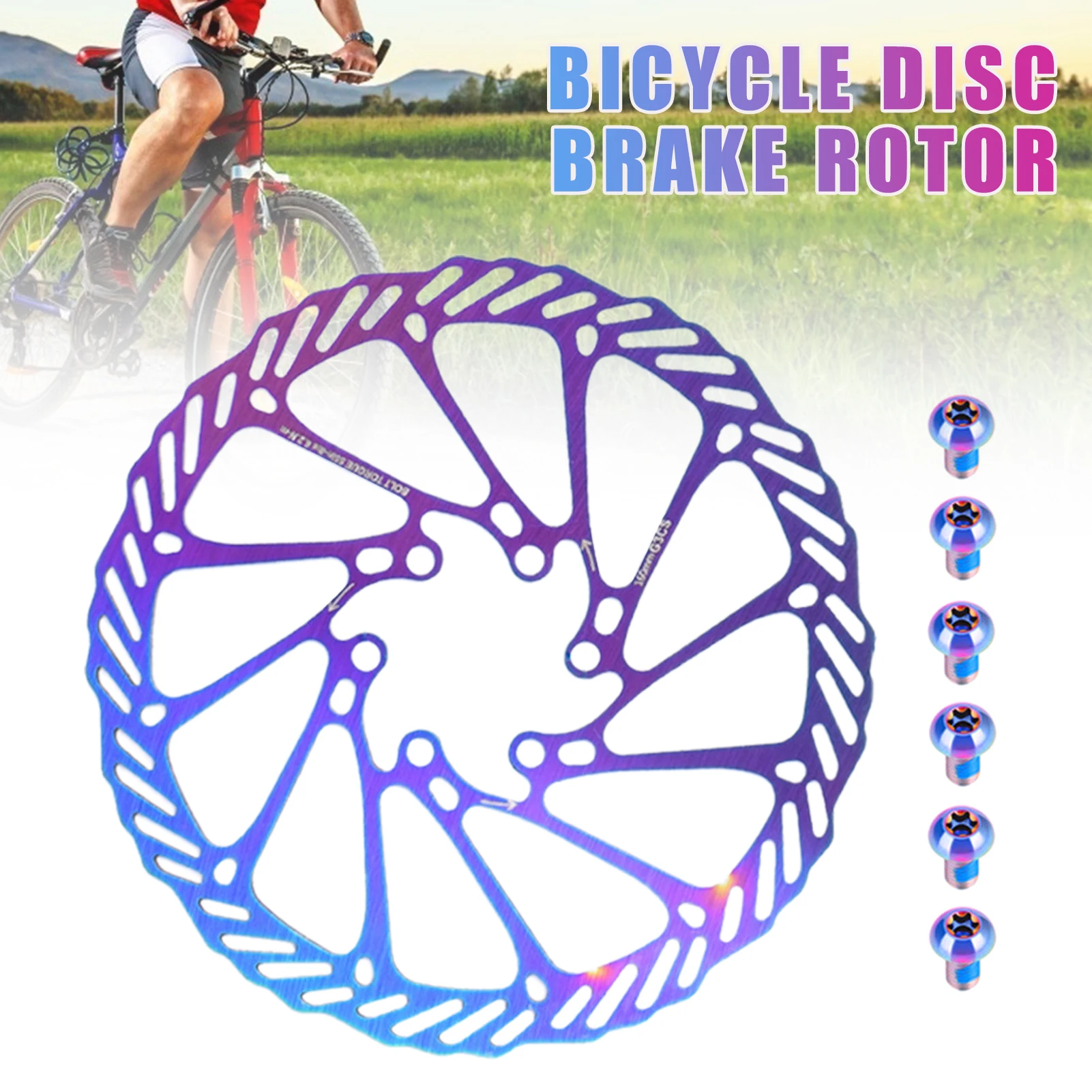 

Bike Disc Brake Rotor Centerline 180mm Stainless Steel Hydraulic Brake Disc Rotors with Screws for Mountain M TB Road Bike