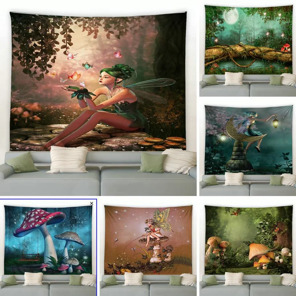 Фон для фотографирования с изображением леса искусственного дерева гриба