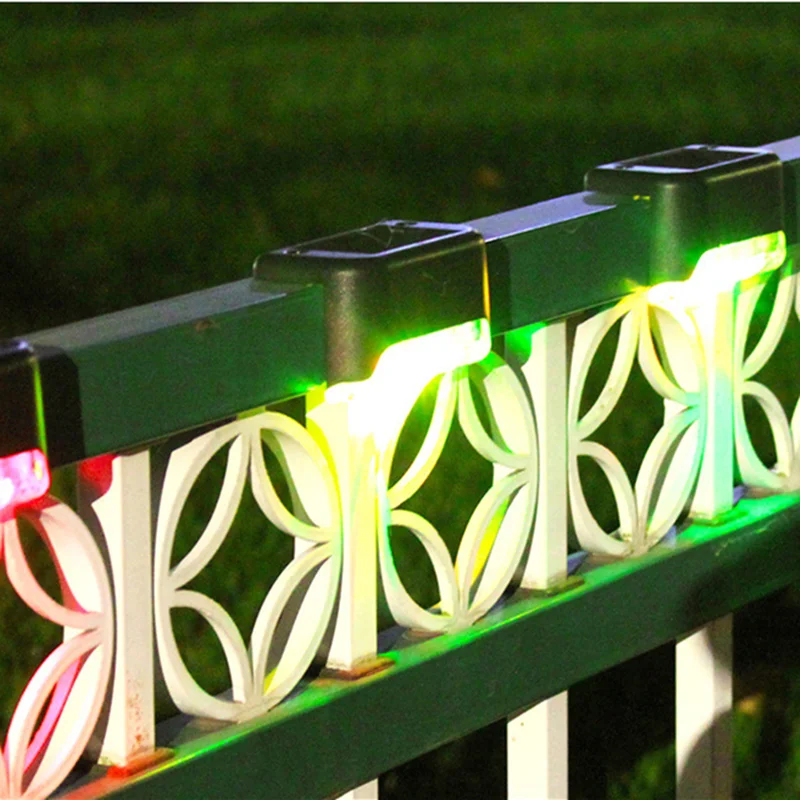 

LED Waterproof IP65 Step Lightings Courtyard Guardrail Stair Lamp 3Pcs Fence Solar Power Wall Light Garden Decoration Outdoor