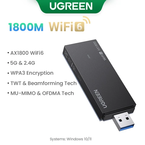 UGREEN WiFi-адаптер WiFi6 AX1800