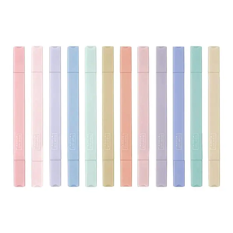 

Cute Highlighters 12Pcs High Lighters Packs With Soft Chisel Tip No Bleed Dry Fast Easy To Hold For Journal Notes School Office