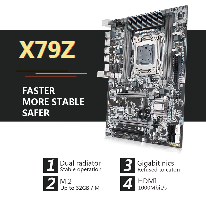 MACHINIST X79 материнская плата LGA 2011 поддержка USB 3 0 NVME M.2 Xeon Intel E5 V1 &amp V2 ЦПУ процессор DDR3