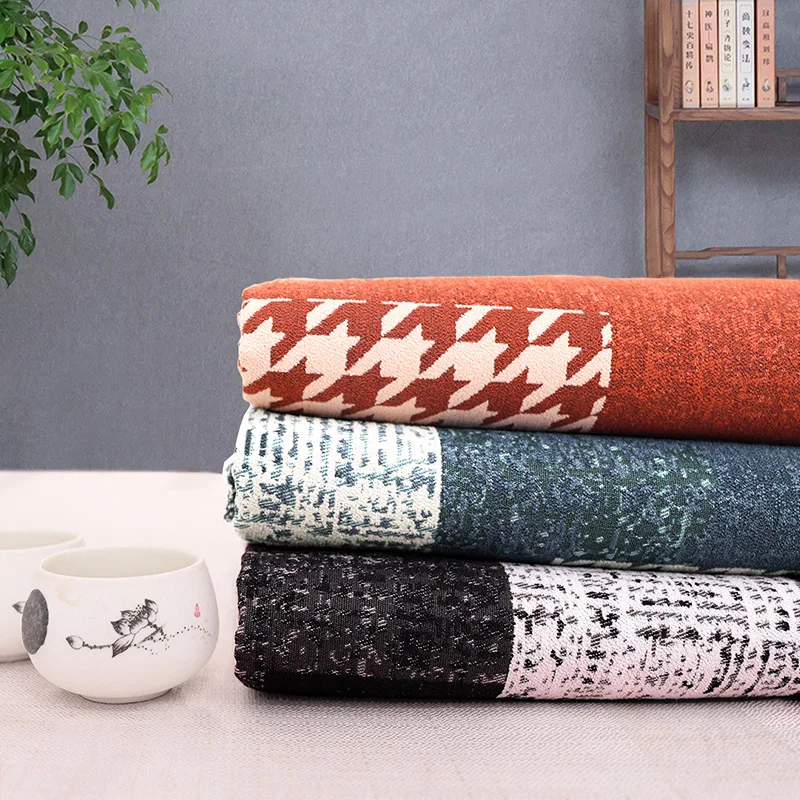 

150cm High-precision jacquard fabric stitching lattice pattern sofa cushion furniture table runner fabric for sewing DIY
