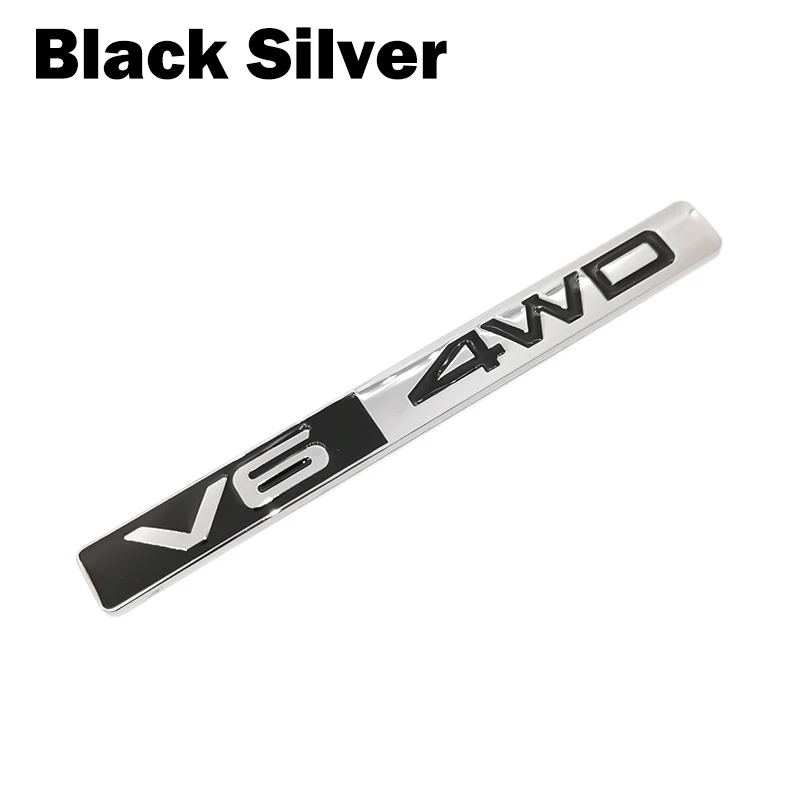 

OTOKIT 1 шт. металлическая наклейка V6 4WD 3D наклейка на голову автомобиля боковое крыло задний багажник эмблема значок наклейка наклейки для любого автомобиля