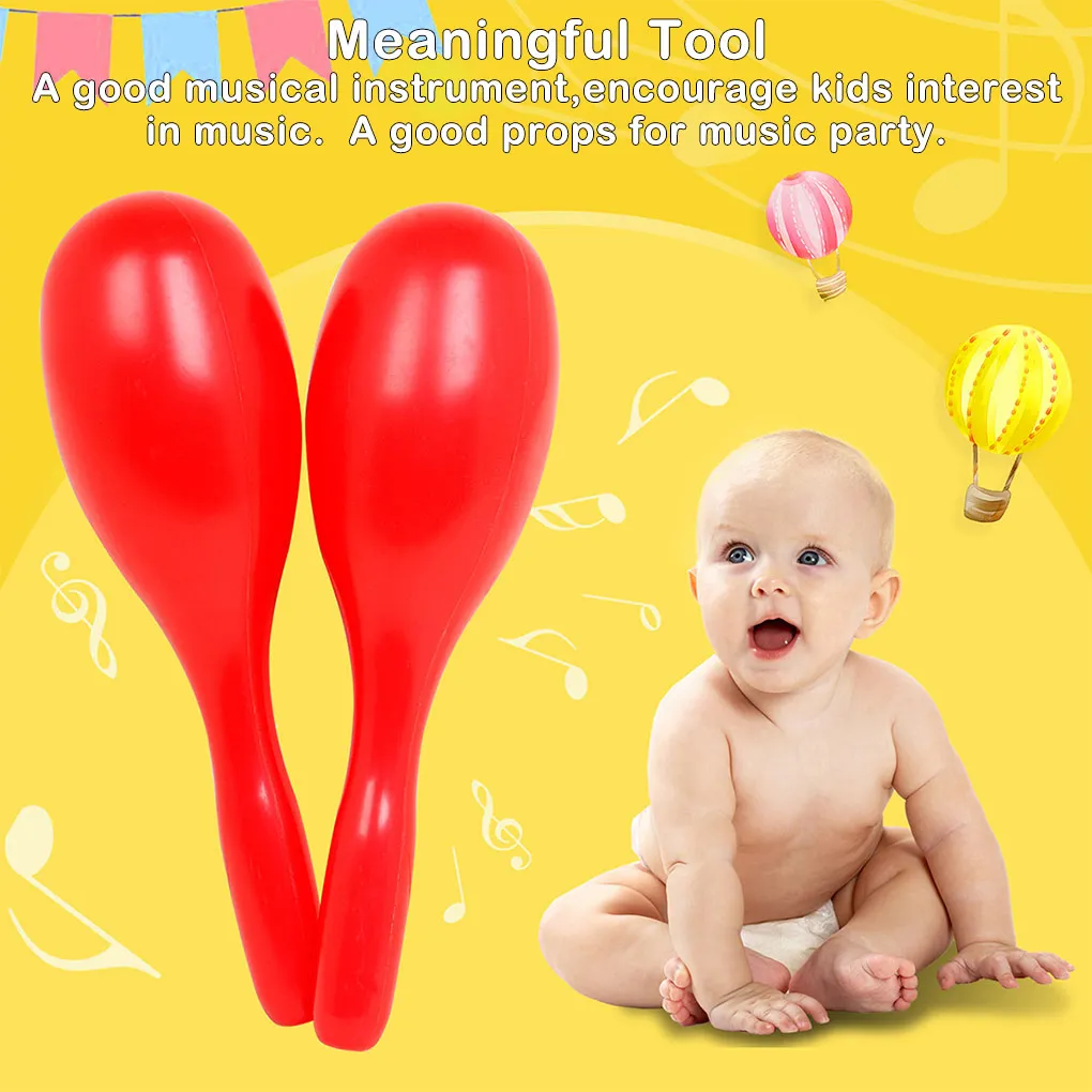 

2 Pieces Sand Hammer Learning Toy Birthday Percussion Instrument Layout