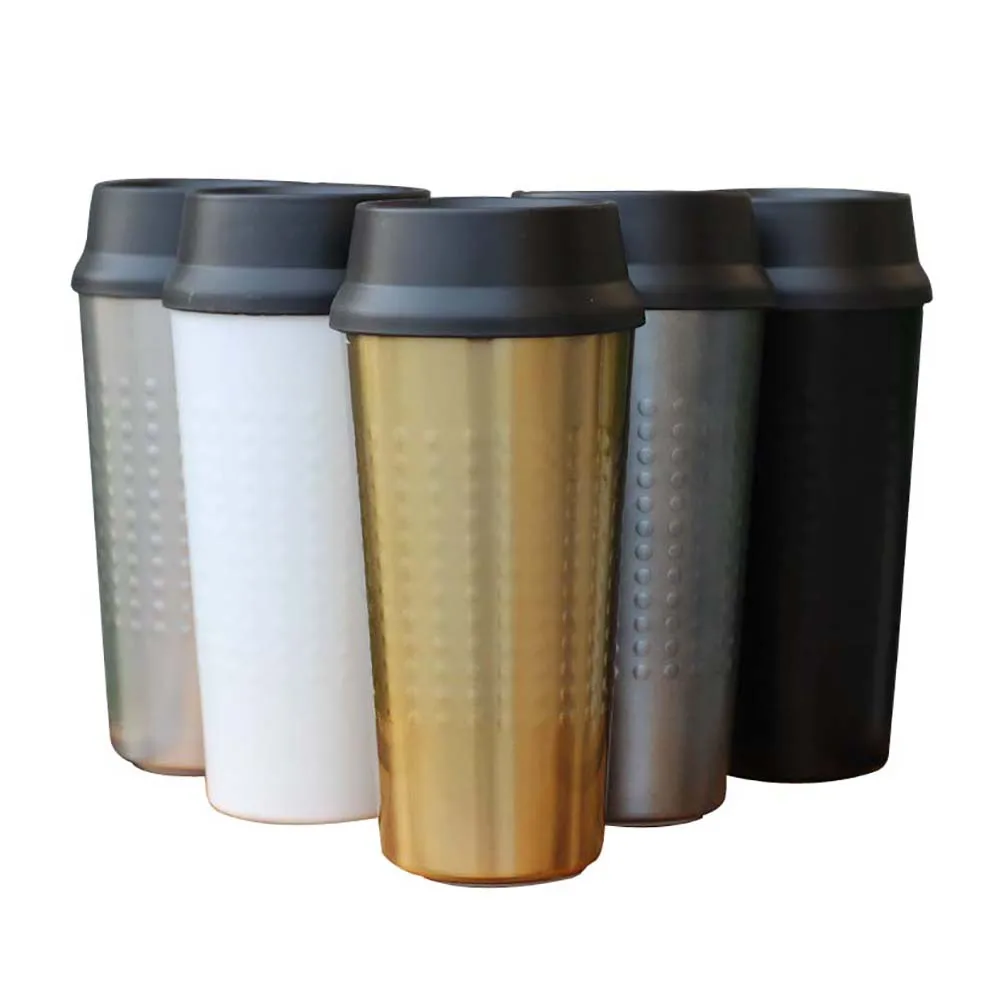 

UPORS 350ML/12OZ Coffee Cup Creative 304 Stainless Steel Thermal Mug with Lid Leakproof Insulated Travel Tumbler for Coffee Tea