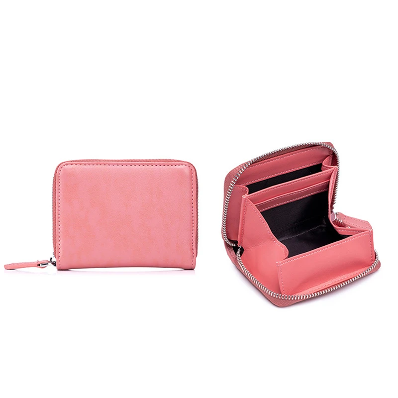 

Simple PU Leather Coin Purse Women Elegant Mini Wallet Money Bags Men Small Change Pocket Blocking Business Card Holder